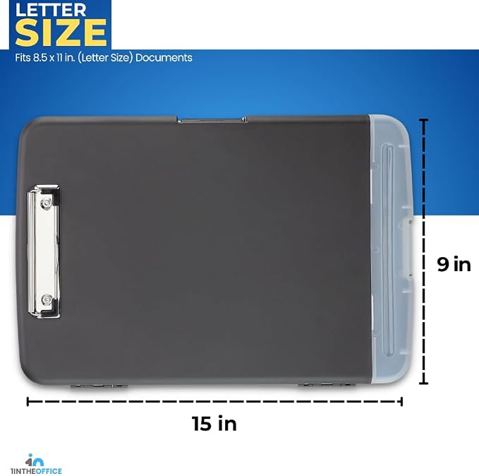 1InTheOffice Clipboard with Storage Box, Plastic Storage Clipboard - Image 3