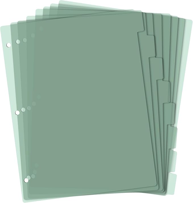 3 Ring Dark Green Binder Dividers by KALIONE