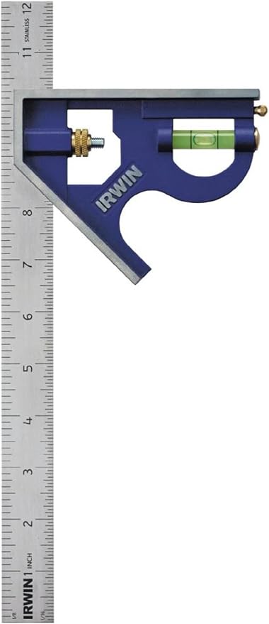 IRWIN Combination Square, 45-90 Degree Marking, Stainless Steel by IRWIN