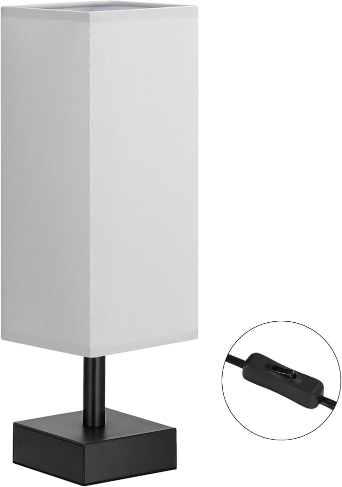 aooshine Gray Small Bedside Lamp - Image 2