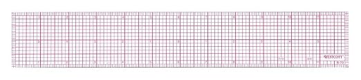 Westcott B-70 8ths Graph Beveled Ruler, 12 in by Westcott