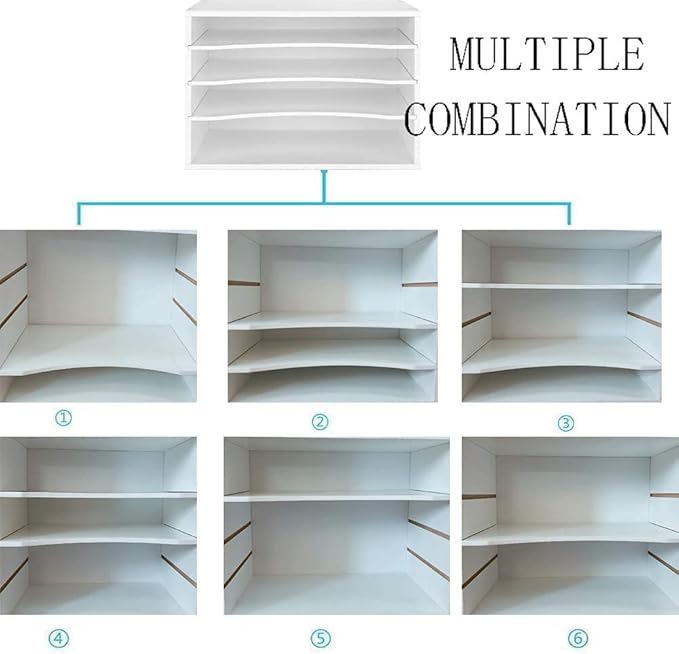 EMERIT Paper Organzier Wood Desktop Organizer Storage Letter Tray File Sorter - Image 3
