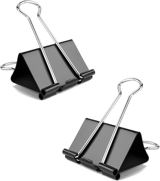 Extra Large Binder Clips, 12 Pack, 2.4 Inch, Standard 60mm, Jumbo Paper Clips - Image 5