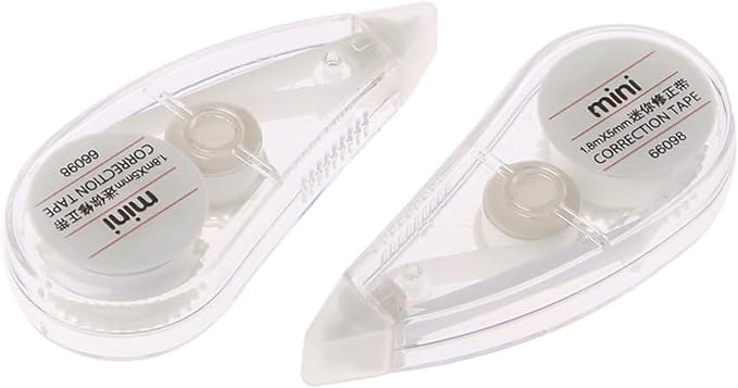 2 Pcs White Cute Correction Tape Mini Roller White Out Eraser, School Office by Unknown