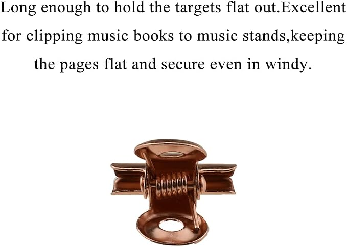 HAHIYO 0.87inch Rose Gold Bulldog Clips Metal File Hinge Binder Clips Clamps - Image 4