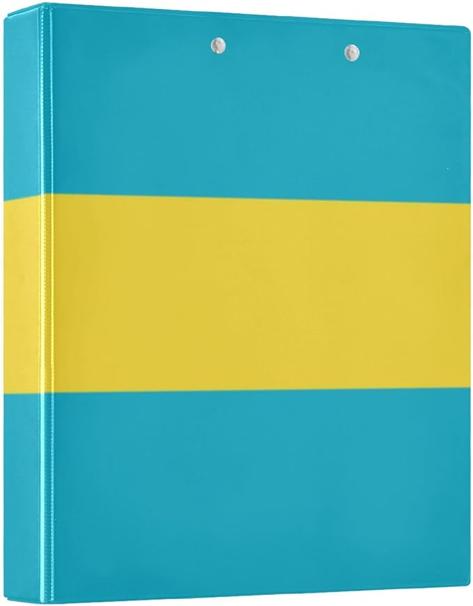 Flag of The Bahamas 3-Ring Binder, 1.5 Inch D-Ring Organizer Folder Clipboard by Unknown