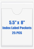 Origin-Joy 25 PCS Self-Adhesive Index Label Pockets by Origin-Joy