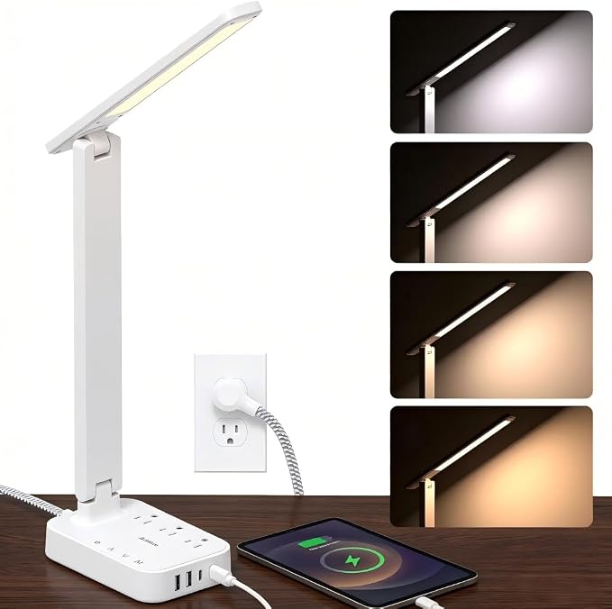 Addtam LED Desk Lamp, Power Strip by Addtam