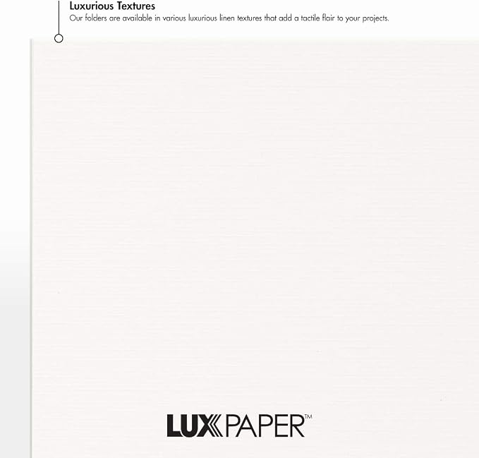 LUXPaper 9.5" x 12" Certificate Holders | White Linen | 100lb. Cover | 250 Qty - Image 6