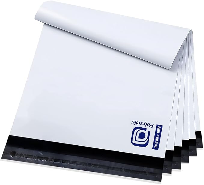 POLYSELLS 50 pcs 14.5x19 Inches White Poly Mailers Shipping Envelopes, Strong by POLYSELLS