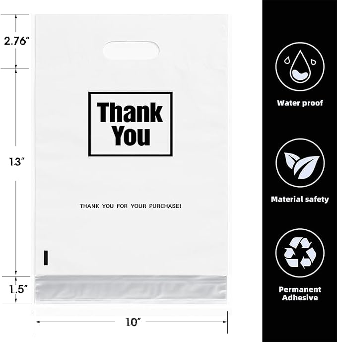 POLYSELLS Thank You Poly Mailers 10x13 inches 100 Pcs Waterproof Self-Sealing - Image 2