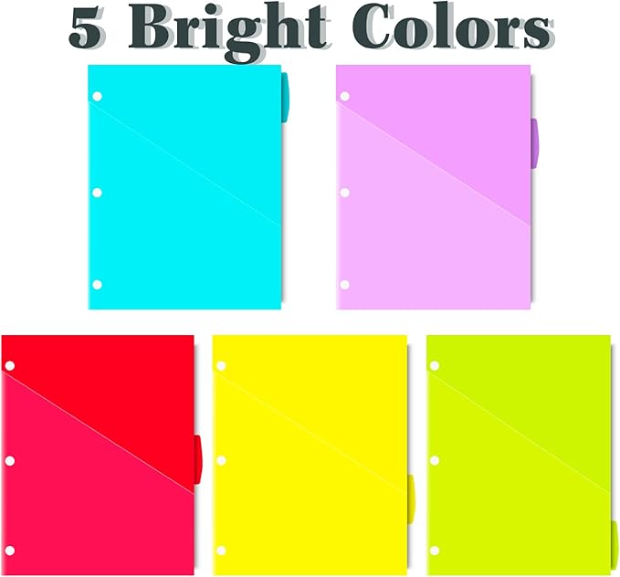INFUN Plastic 5-Tab Binder Dividers - Image 4