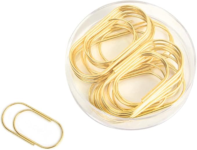 Gold Jumbo Big Paper Clips by Supfoxer
