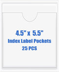 Origin-Joy 25 PCS Self-Adhesive Index Label Pockets by Origin-Joy