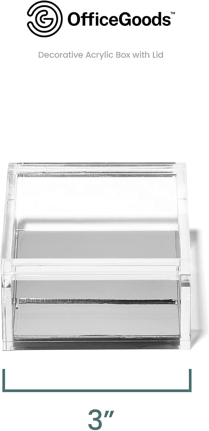 OfficeGoods Acrylic Desk Organizer w/Silver Base – Functional & Elegant Odds & - Image 4