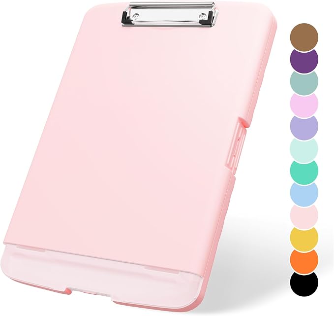 Plastic Clipboard with Storage, 8.5 x 11 Storage Organization Box Side-Opening by ZAXMEY