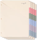 H4D 6-Tab Plastic Binder Dividers, 2 Pockets, Pastel Colors, 4 Sets | Made of by H4D