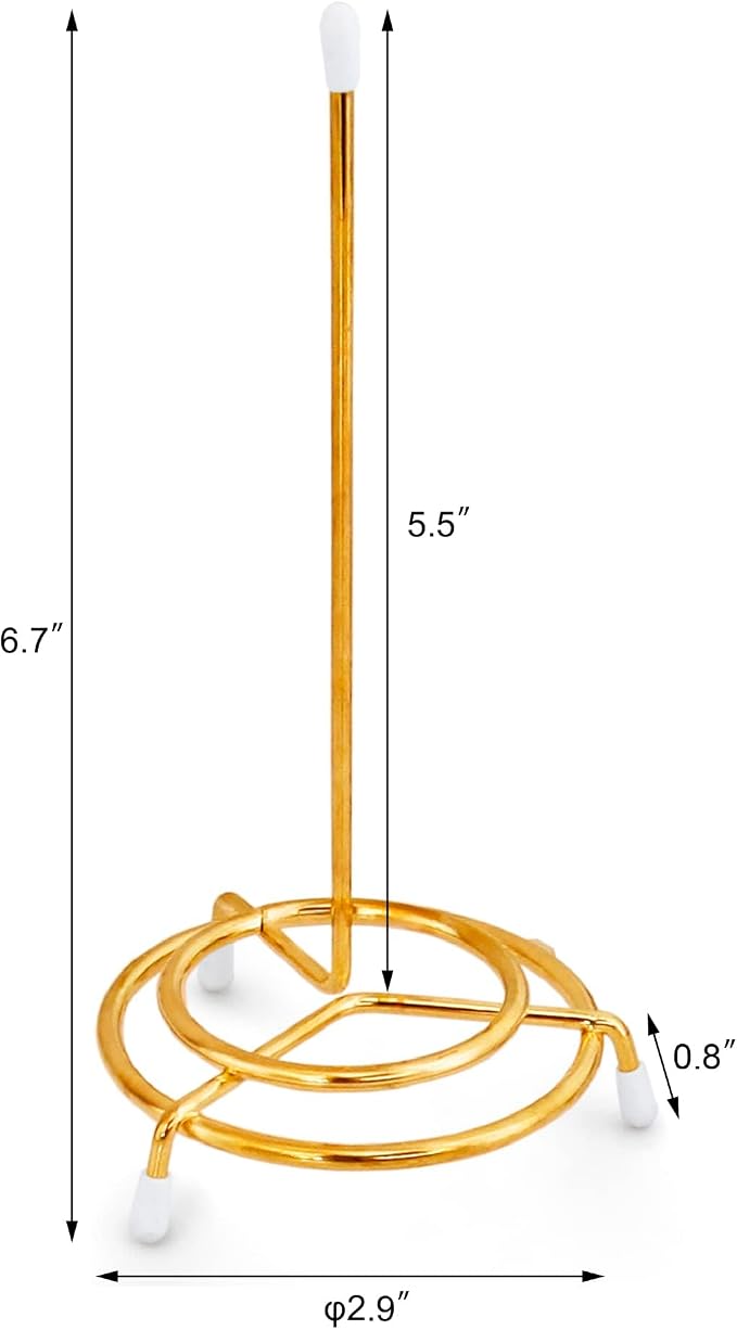 New Star Foodservice 23770 Brass Plated Check Spindle Holder - Image 2