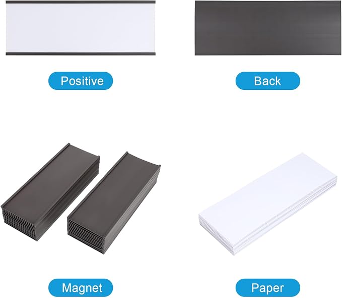 Magnetic Label Holders with Magnets Magnetic Data Card Holders with Clear - Image 5