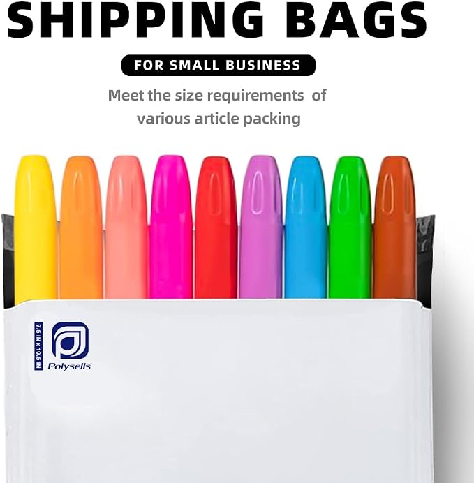 POLYSELLS 100 pcs 7.5"x10.5" White Poly Mailers Shipping Envelopes, Strong - Image 7