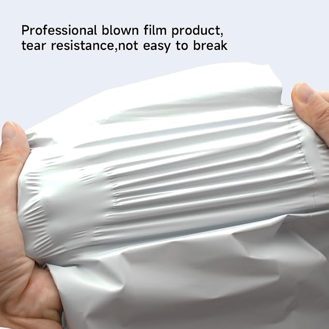 White Poly Mailers 10x13 Inch, 200 Pack | Self-seal shipping bags - Image 3