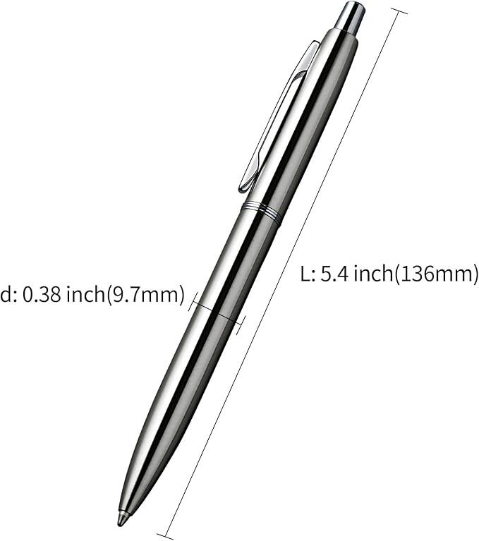 ChaoQ 6 Pcs Retractable Metal Ballpoint Pens, - Image 4