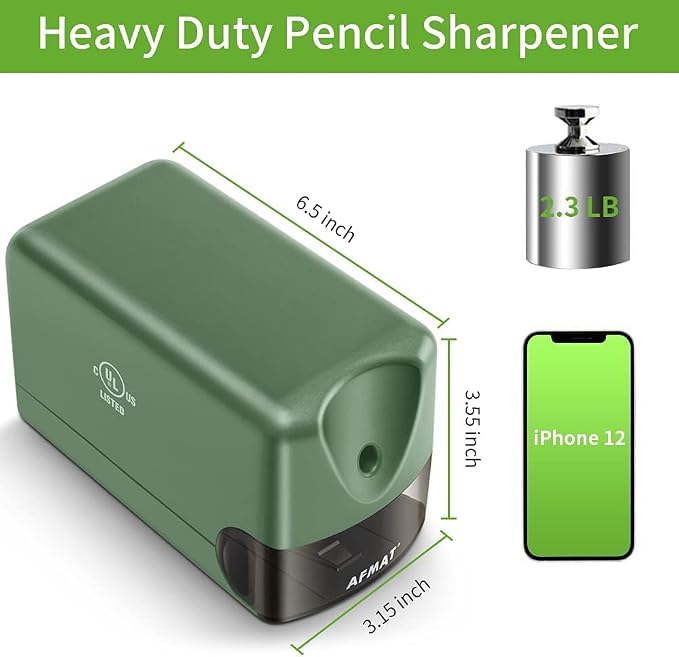 AFMAT 2 Pack Electric Pencil Sharpener, Heavy Duty Pencil Sharpener - Image 5