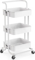 Pipishell 3 Tier Rolling Cart, Metal Utility Cart by Pipishell