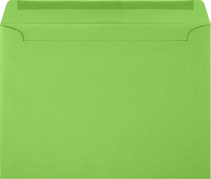 LUXPaper 9 x 12 Booklet Envelopes | Limelight Green | 80lb. Text | 50 Qty - Image 2