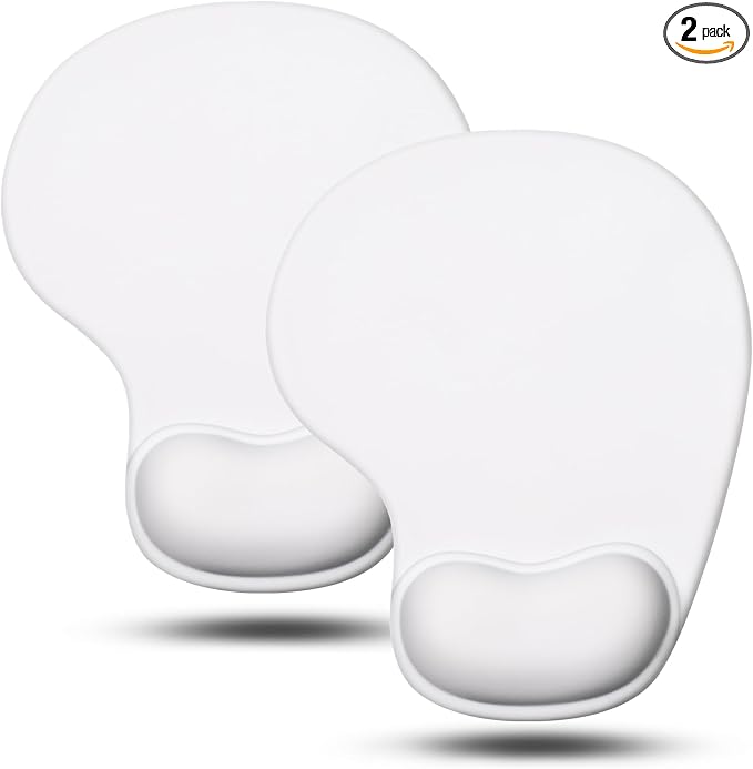 JIKIOU Mouse Pad, 2 Pack Ergonomic Mouse Pads by JIKIOU