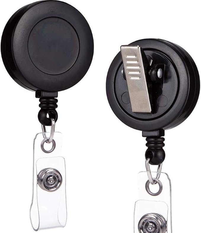 QREEL - 25 Pack - Retractable ID Name Badge Holder Reels by QREEL