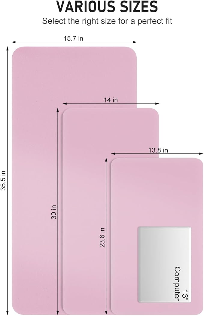 Desk Pad, 35.5" x 17" PU Leather Non-Slip Desk Mat Large Mouse Pad - Image 6