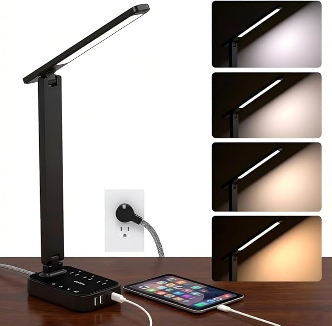 Addtam LED Desk Lamp, Power Strip by Addtam