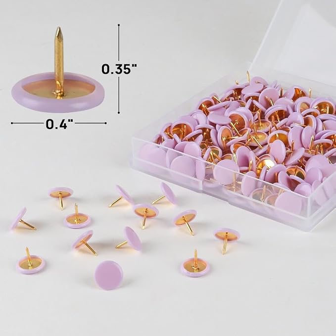 200PCS Thumb Tacks Flat Push Pins Wall Tacks Round Head Thumbtack - Image 2