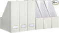 Gueevin Set of 6 Magazine File Holders, Sturdy Cardboard Desk Magazine Organizer by Gueevin