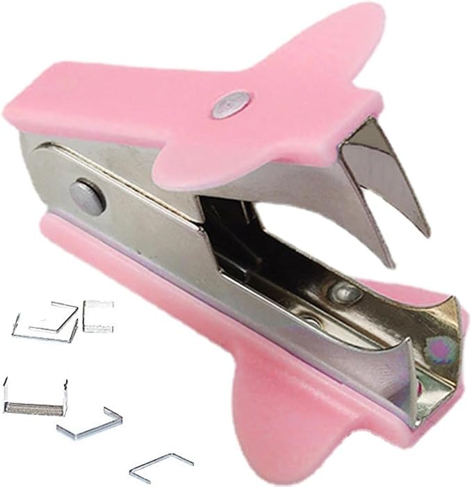 Modern Pink Plastic Staple Remover, Office School Supplies, Staple Puller Tool - Image 3