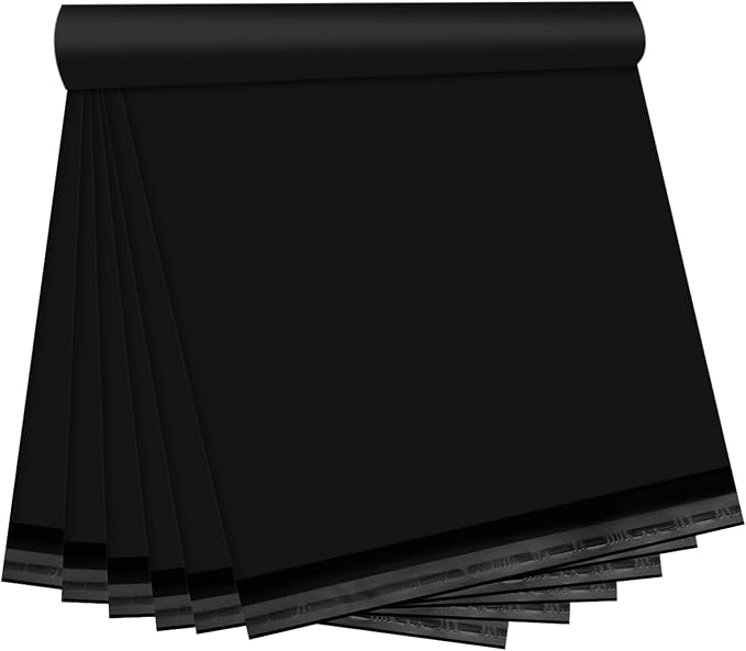 Black Poly Mailers 14.5x19 Inch, 500 Pack | Self-seal shipping bags by Unknown