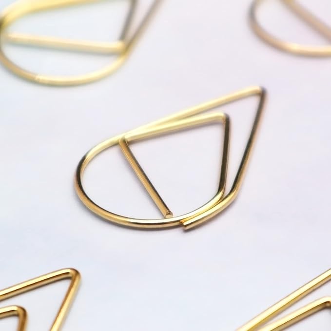 DEEDYGO 250 PCS Gold Paper Clips, Teardrop Paperclips, 1 Inch | Cute, Stainless - Image 4