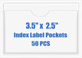 Origin-Joy 50 PCS Self-Adhesive Index Label Pockets by Origin-Joy