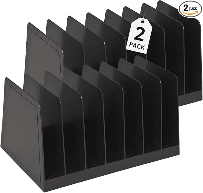 1InTheOffice Desktop File Organizer Vertical, Mail Organizer, 7 Compartments by 1InTheOffice
