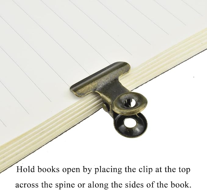 HAHIYO 0.87inch Brown Bulldog Clips Metal File Hinge Binder Clips Clamps Save - Image 5