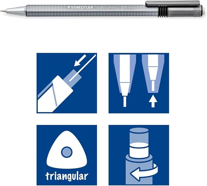 STAEDTLER Triplus Micro Mechanical Pencils 18 Pack 0.5mm lead, Retractable - Image 5