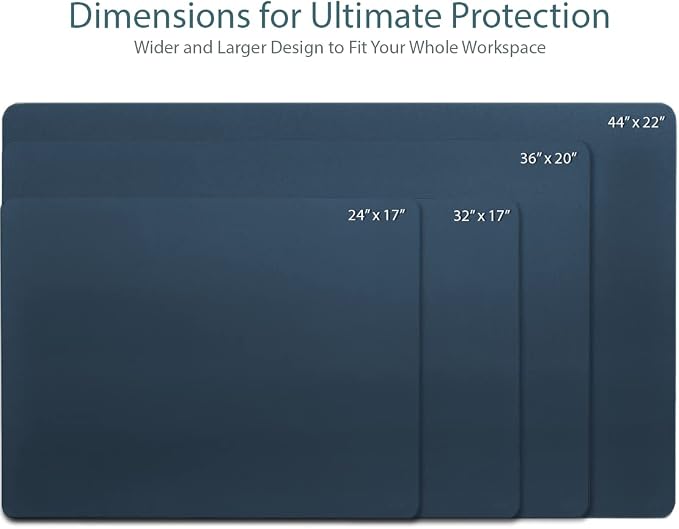 Vine Creations Leather Desk Mat Large 36" x 20", Desk Protector Mat, PU Leather - Image 2