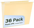 Plastic Hanging File Folders, 36 Pack Manila Hanging Folders，Letter Size by WORPSON