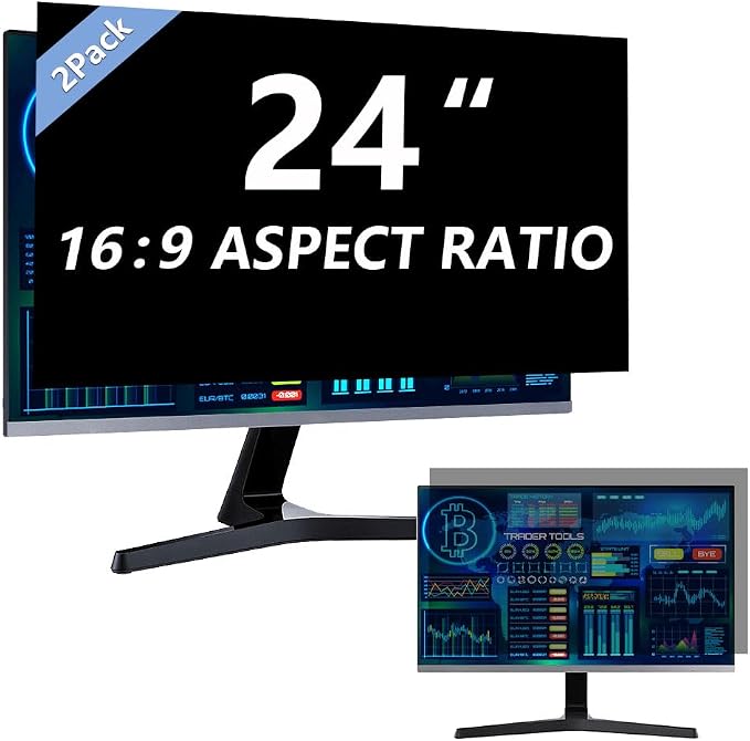 2 Pack Computer Privacy Screen 24 Inch by Halloive