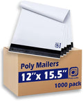 POLYSELLS 1000 pcs 12x15.5 Inches White Poly Mailers Shipping Envelopes by POLYSELLS