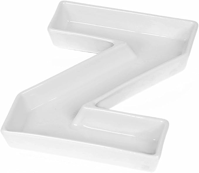 Coffeezone Porcelain Letter Shape Nuts Candy Dish & Plates by Coffeezone