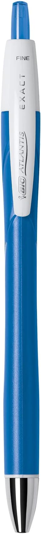 BIC Glide Exact Blue Retractable Ballpoint Pens, Fine Point, 12-Count Pack - Image 3