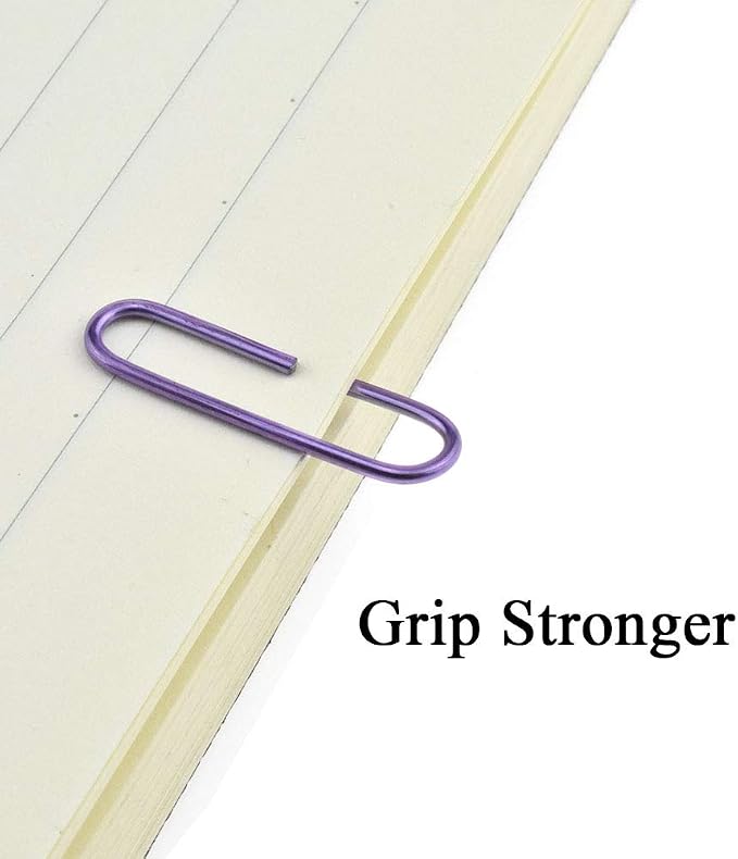 HAHIYO Paper Clips 1.3" Length Purple Paperclips Vinyl Coated Prevent - Image 5