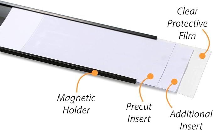 SmartSign Magnetic 'C' Channel Label Holders | 2.5" x 6" Pack of 10 - Image 7